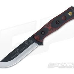 TOPS B.O.B. Fieldcraft Knife Red and Black G10