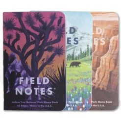 Field Notes National Parks | Grand Canyon, Joshua Tree, Mount Rainier Limited Edition Graph Paper Memo Notebook 3 Pack
