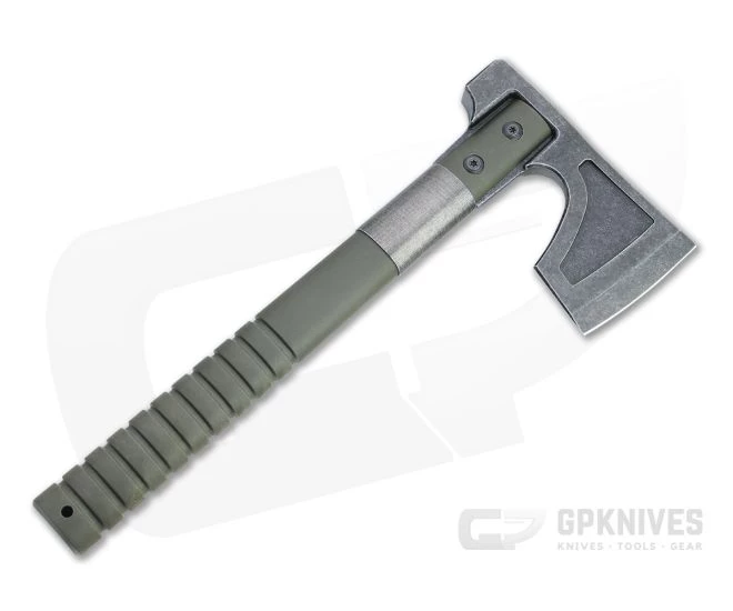 SOG Camp Axe Black Stonewashed OD Green Hatchet CH1002-CP - Image 3