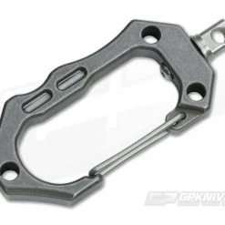 Tuff-Writer Tumbled Titanium Carabiner SS Swivel Blue Glow Insert