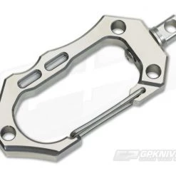 Tuff-Writer Satin Titanium Carabiner SS Swivel Blue Glow Insert