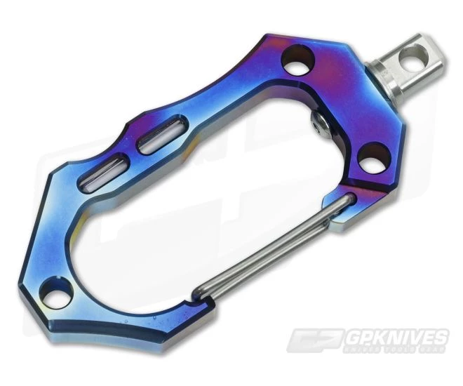 Tuff-Writer Flame Anodized Titanium Carabiner with SS Swivel