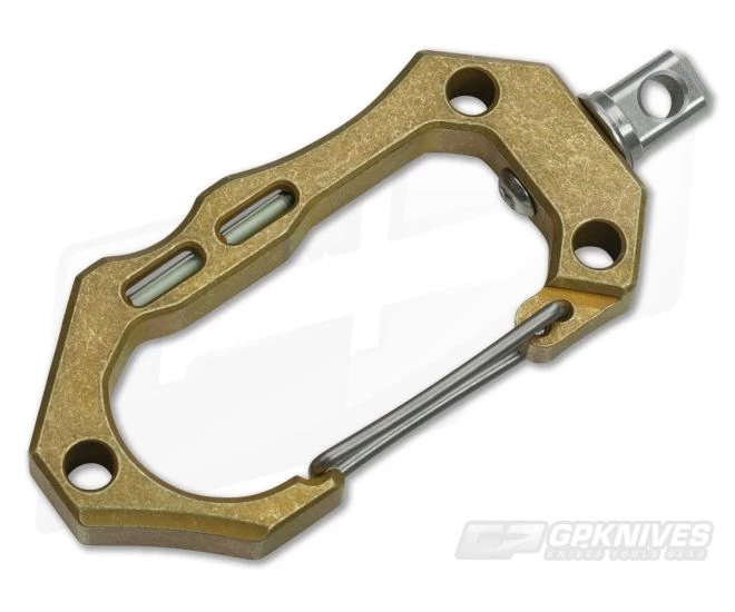 Tuff-Writer Tumbled Brass Carabiner with SS Swivel