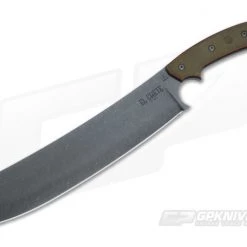 TOPS El Chete Chopper Midnight Bronze 1095 Canvas Micarta Leather Dangler Fixed Blade ELCH-04
