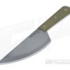 TOPS Knives Frog Market Special XL Tungsten 1095 Green Canvas Micarta Fixed Blade FMSXL-02