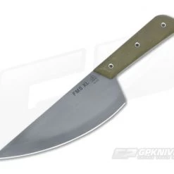 TOPS Knives Frog Market Special XL Tungsten 1095 Green Canvas Micarta Fixed Blade FMSXL-02