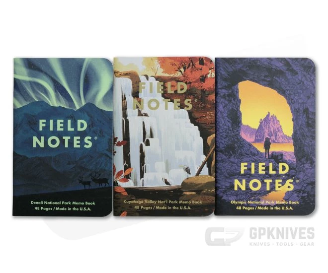 Field Notes National Parks | Denali, Cuyahoga Valley, Olympic Limited Graph Paper Memo Notebook 3 Pack FNC-43E - Image 2