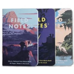 Field Notes National Parks | Glacier, Hawaii Volcanoes, Everglades Limited Graph Paper Memo Notebook 3 Pack FNC-43F