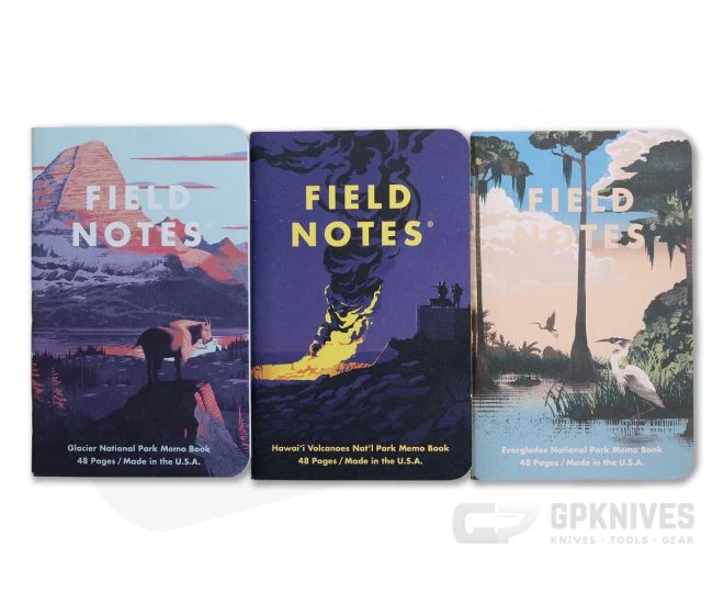 Field Notes National Parks | Glacier, Hawaii Volcanoes, Everglades Limited Graph Paper Memo Notebook 3 Pack FNC-43F - Image 2