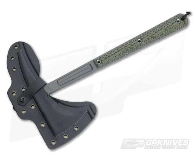 RMJ Tactical Kestrel Feather Dirty Olive 4140 Tomahawk - Image 2