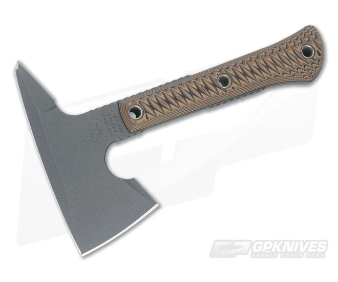 RMJ Tactical Mini Jenny Hyena Brown 80CrV2 Tomahawk