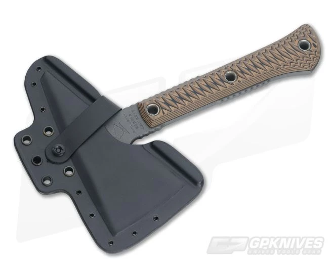 RMJ Tactical Mini Jenny Hyena Brown 80CrV2 Tomahawk - Image 2
