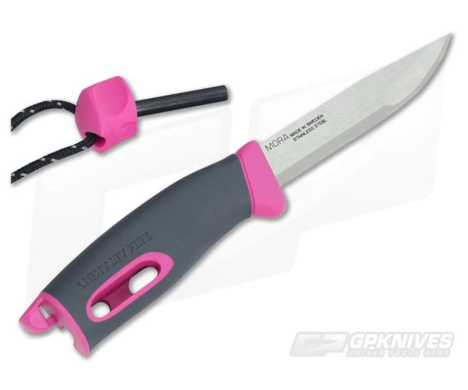 Light My Fire Mora FireKnife with Integral FireSteel Fuschia - Image 3