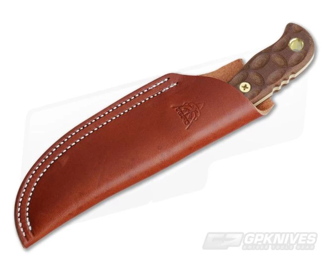 TOPS Tex Creek 69 Tan Blade Leather Sheath - Image 2