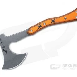 TOPS Knives Ucon Hawk Tumbled 1095 Orange/Black SureTouch G10 Camp Hatchet UHK-01