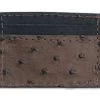 Yoder Leather Company Brown Ostrich Clip Wallet