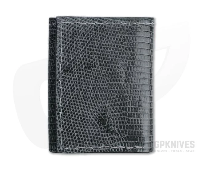 Yoder Leather Company Gray Lizard Trifold Wallet