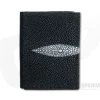 Yoder Leather Company Black Stingray Trifold Wallet
