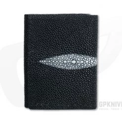 Yoder Leather Company Black Stingray Trifold Wallet
