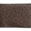 Yoder Leather Company Brown Ostrich Regular ID Window Bifold Wallet
