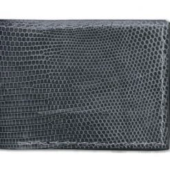 Yoder Leather Company Gray Lizard Regular ID Window Bifold Wallet