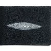 Yoder Leather Company Black Stingray Regular ID Window Bifold Wallet