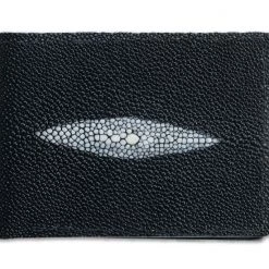 Yoder Leather Company Black Stingray Regular ID Window Bifold Wallet